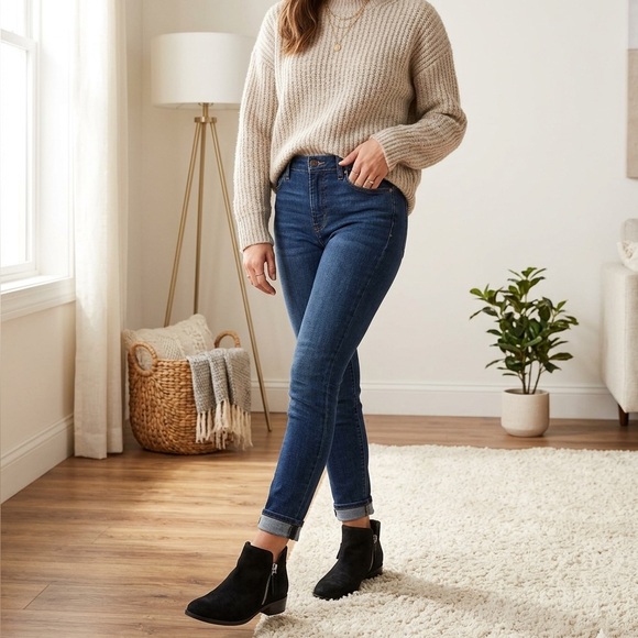 Polo Ralph Lauren Shoes - Polo Ralph Lauren Shira Black Casual Low Heel Ankle Booties Women’s Size 7.5